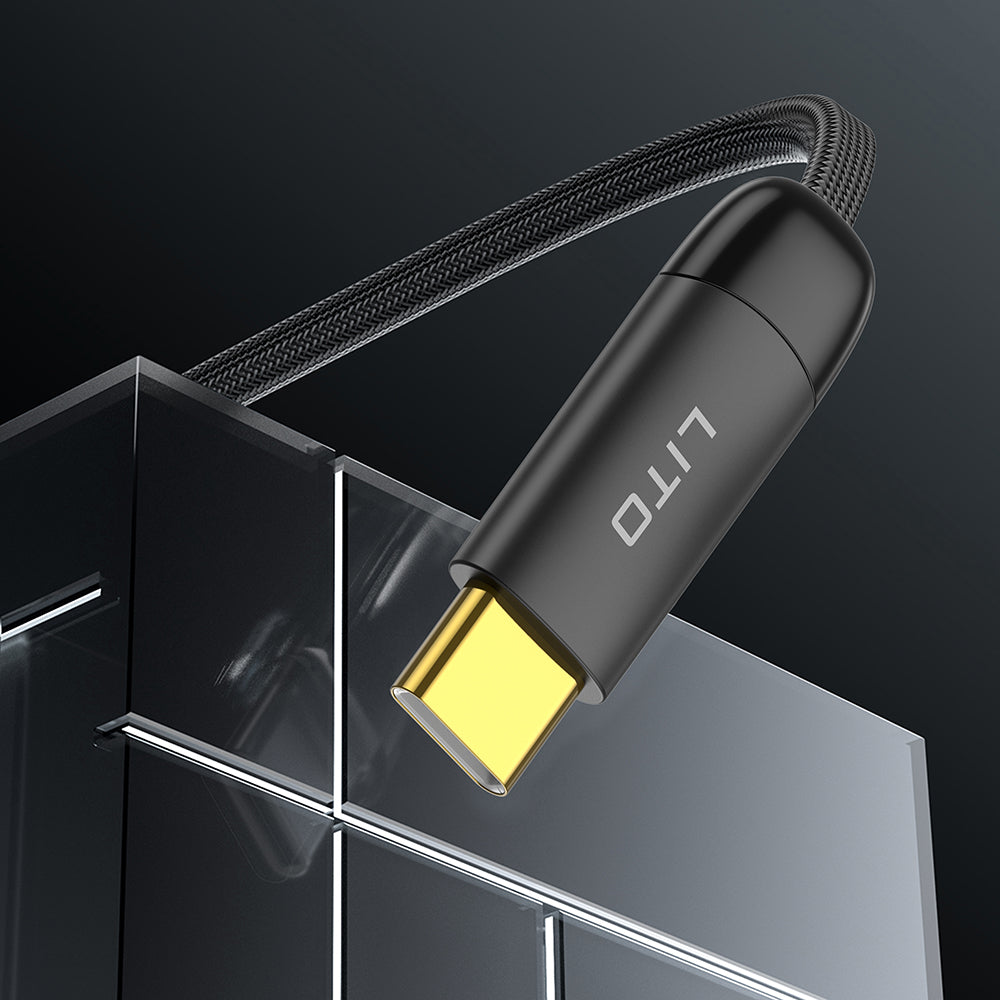 Kabel za podatke in polnjenje USB-C - USB-C Lito LD11CC, 60W, 1m, črn