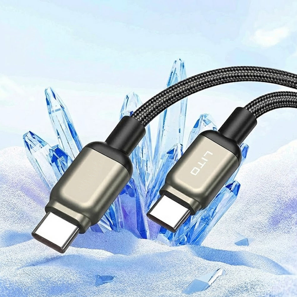 Kabel za podatke in polnjenje USB-C - USB-C Lito LD17, 100W, 1m, črn