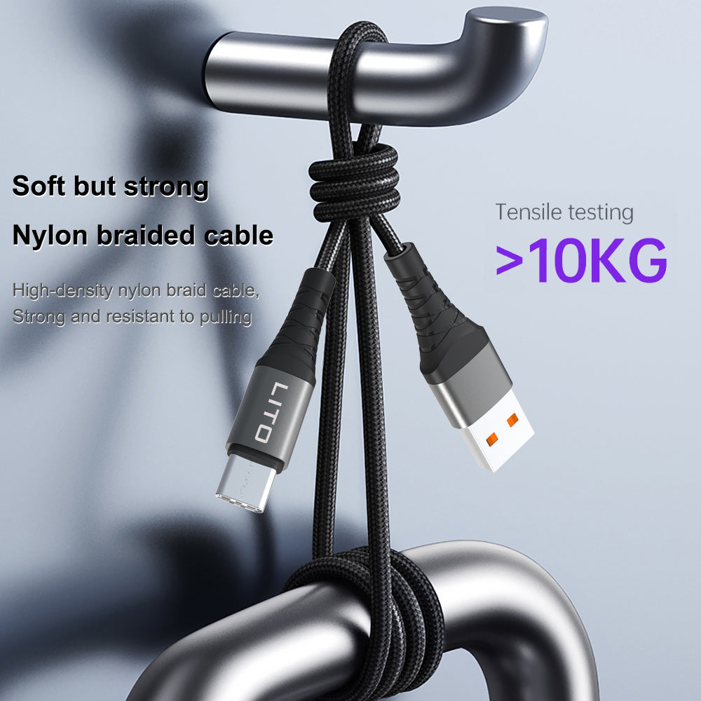 Kabel za podatke in polnjenje USB-C - USB-C Lito LD22CC, 60W, 2m, črn