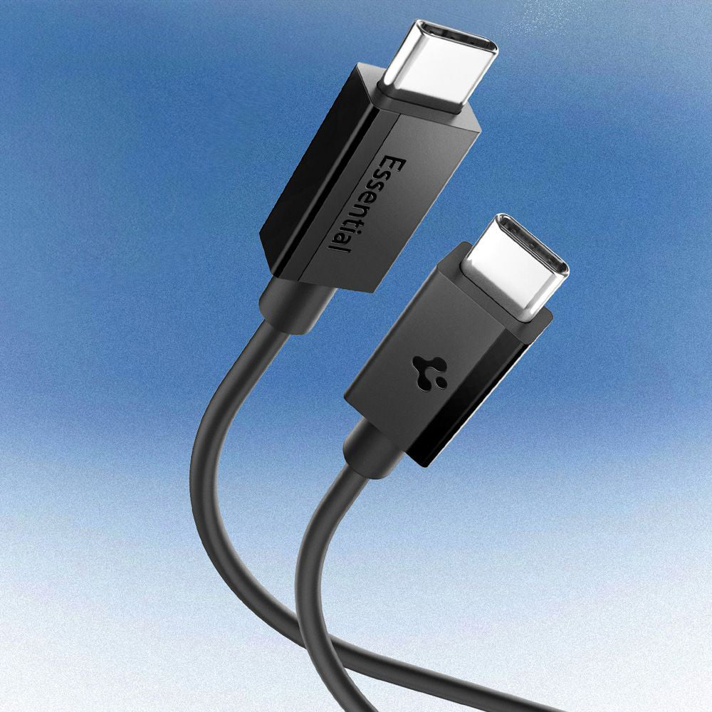 USB-C Data and Charging Cable - USB-C Spigen Essential, 60W, 2m, Black ACA08720