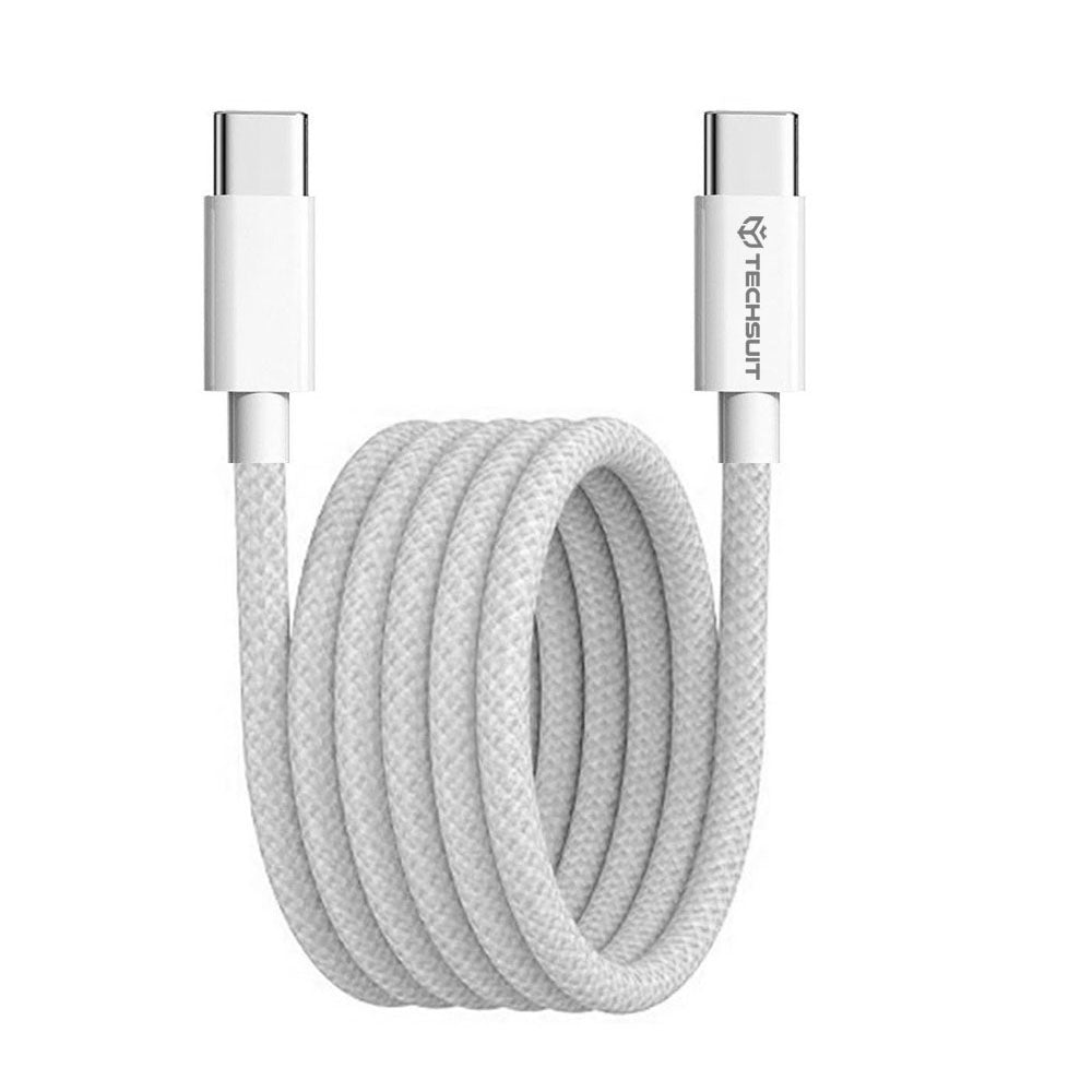 Podatkovni in polnilni kabel USB-C - USB-C Techsuit PCB114D, 60W, 1m, Siv