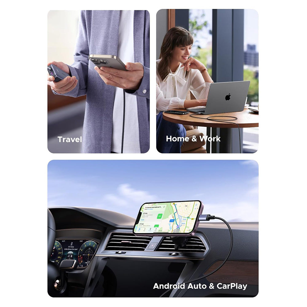 Kabel za podatke in polnjenje USB-C - USB-C UGREEN L532, 240W, 2m, Siv