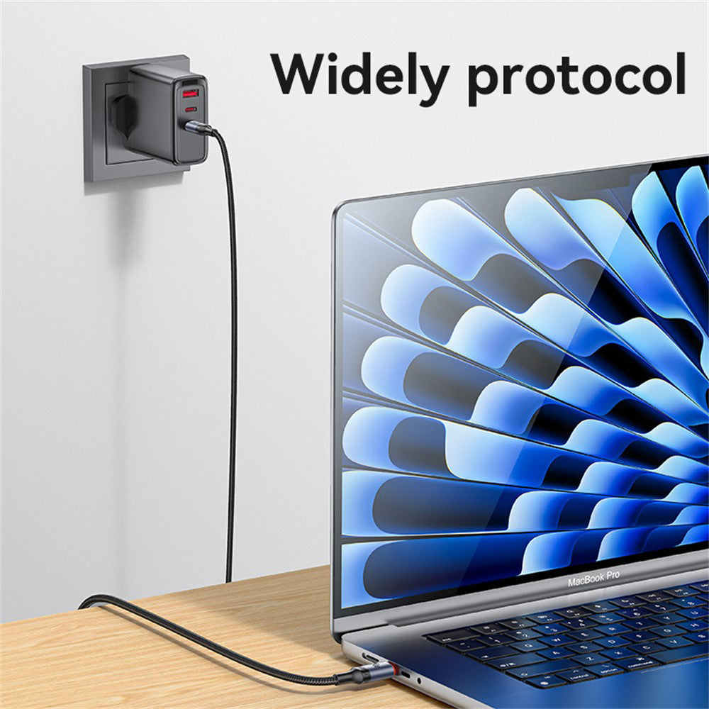 Kabel za prenos podatkov in polnjenje USB-C - USB-C Yesido CA185, 240W, 1.2m, črn