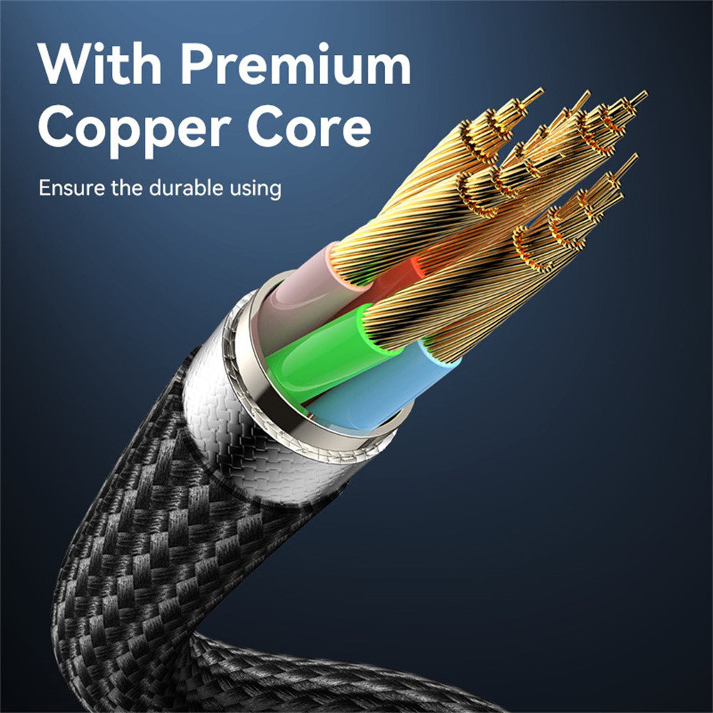 Kabel za prenos podatkov in polnjenje USB-C - USB-C Yesido CA185, 240W, 1.2m, črn