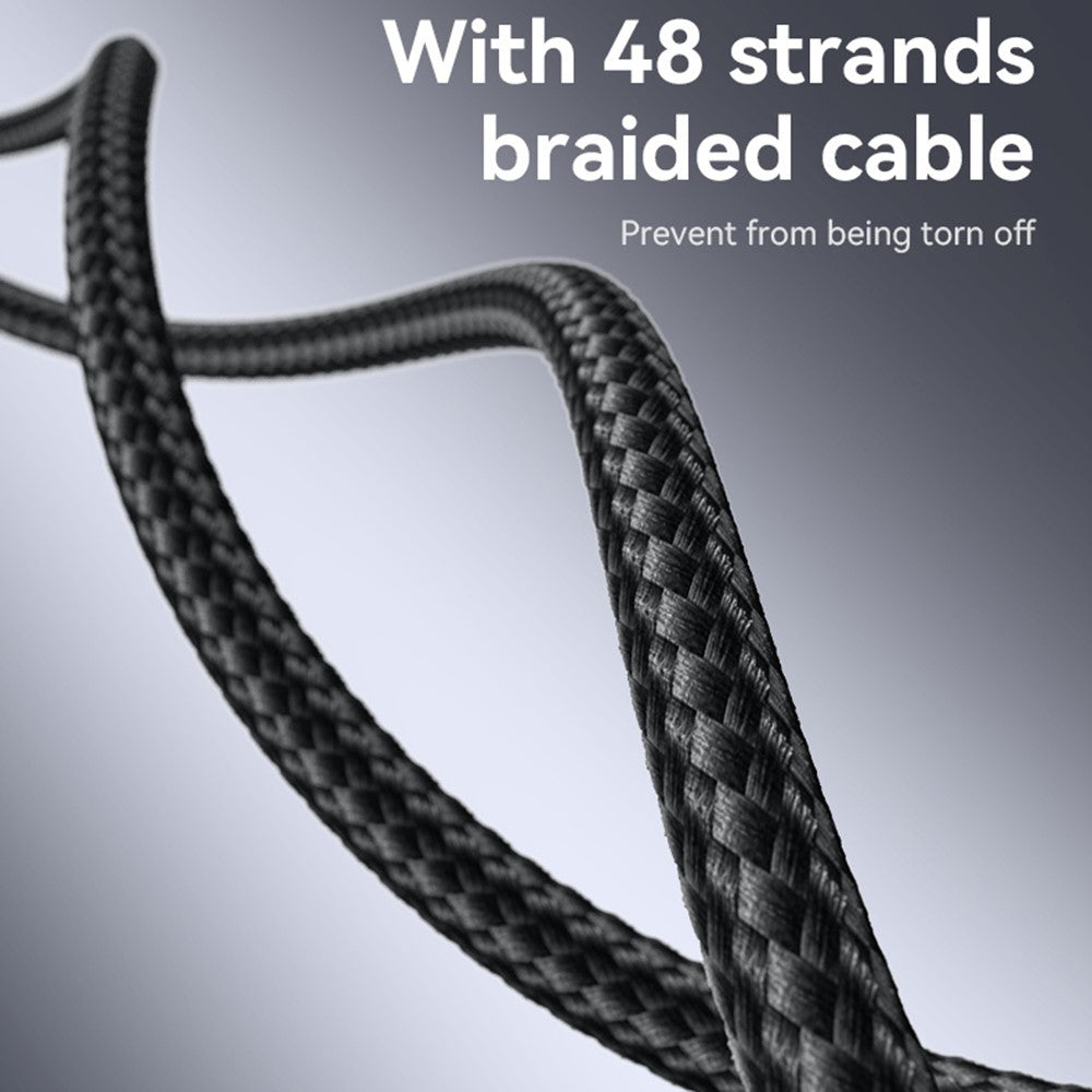 Kabel za prenos podatkov in polnjenje USB-C - USB-C Yesido CA185, 240W, 1.2m, črn