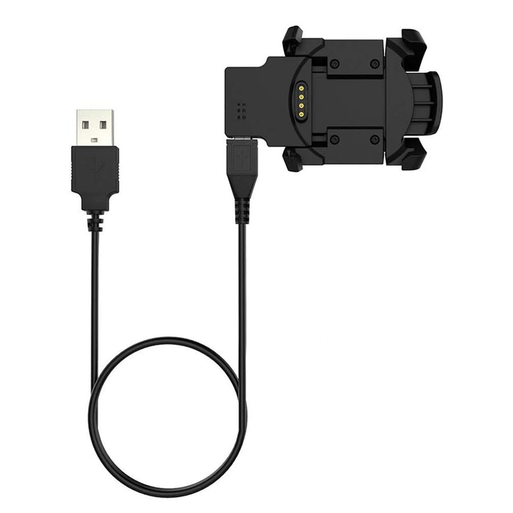 Polnilni kabel Techsuit TGC5 za Garmin Fenix 3 Sapphire / 3 HR / 3, USB-A, Črn