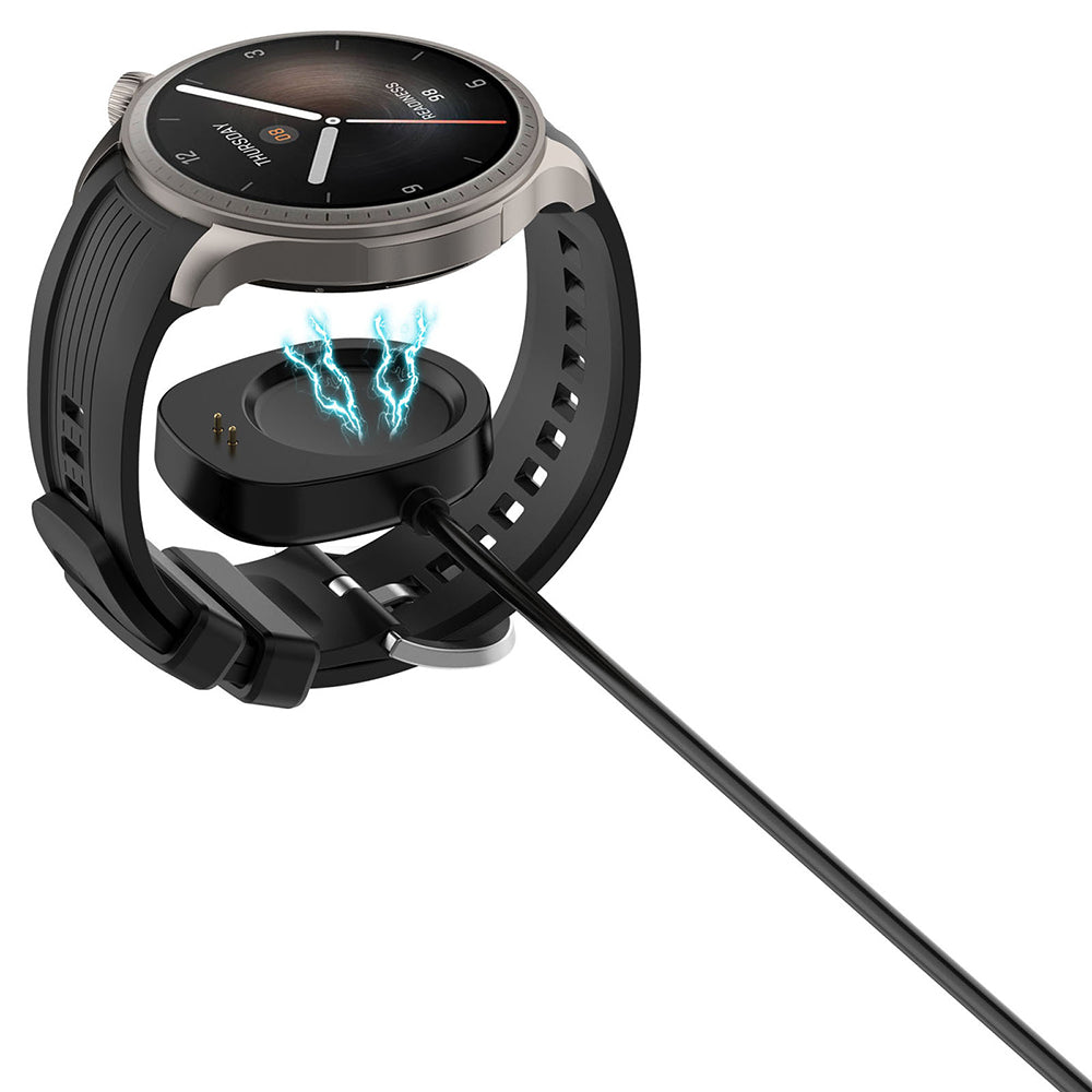 Polnilni kabel Techsuit THA4 za Amazfit T-Rex 3 / Balance, USB-A, črn