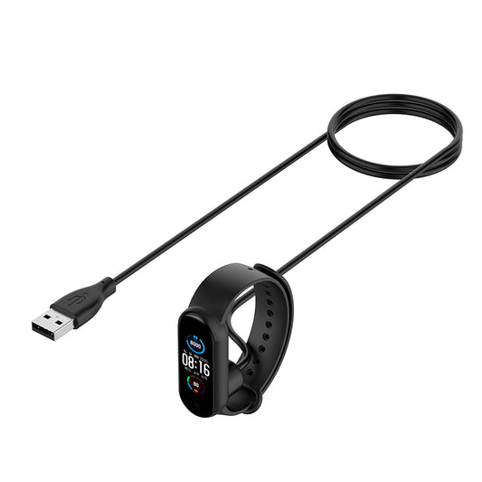 Polnilni kabel Techsuit TXC1 za Xiaomi Smart Band 7 / 6 / 5, USB-A, Črn