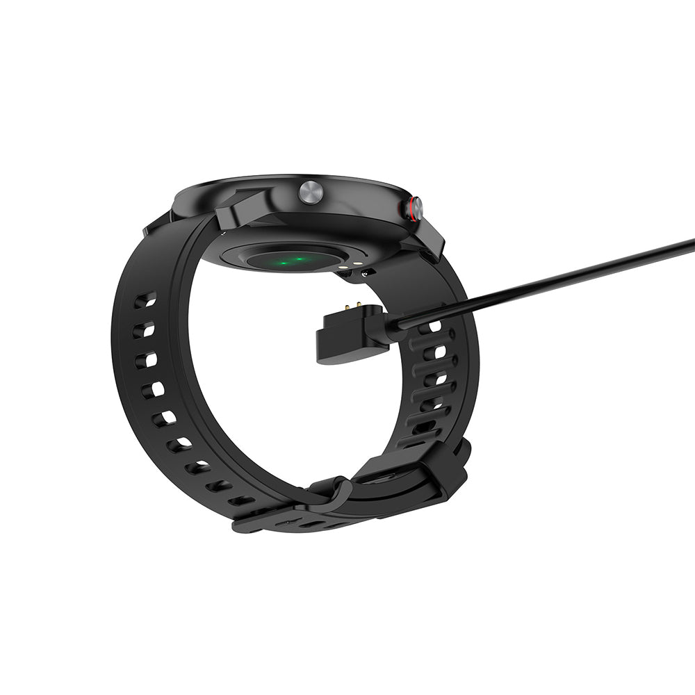 Polnilni kabel Techsuit TXC4 za Oneplus Nord Watch / Haylou Bling LS12 / RT LS05S, USB-A, črn