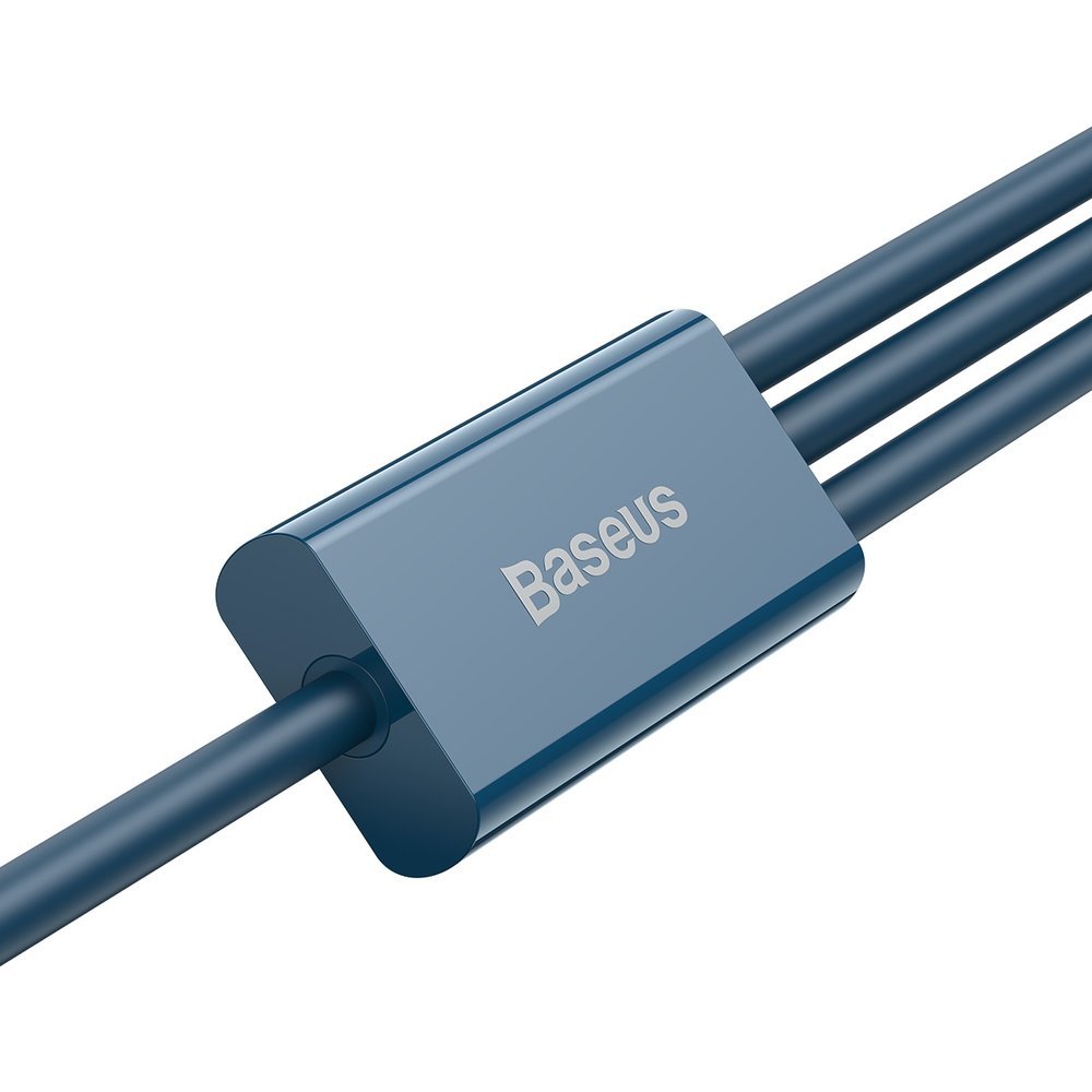 Polnilni kabel USB-A - Lightning / microUSB / USB-C Baseus Superior serije 3v1, 20 W, 1,5 m, modri CAMLTYS-03