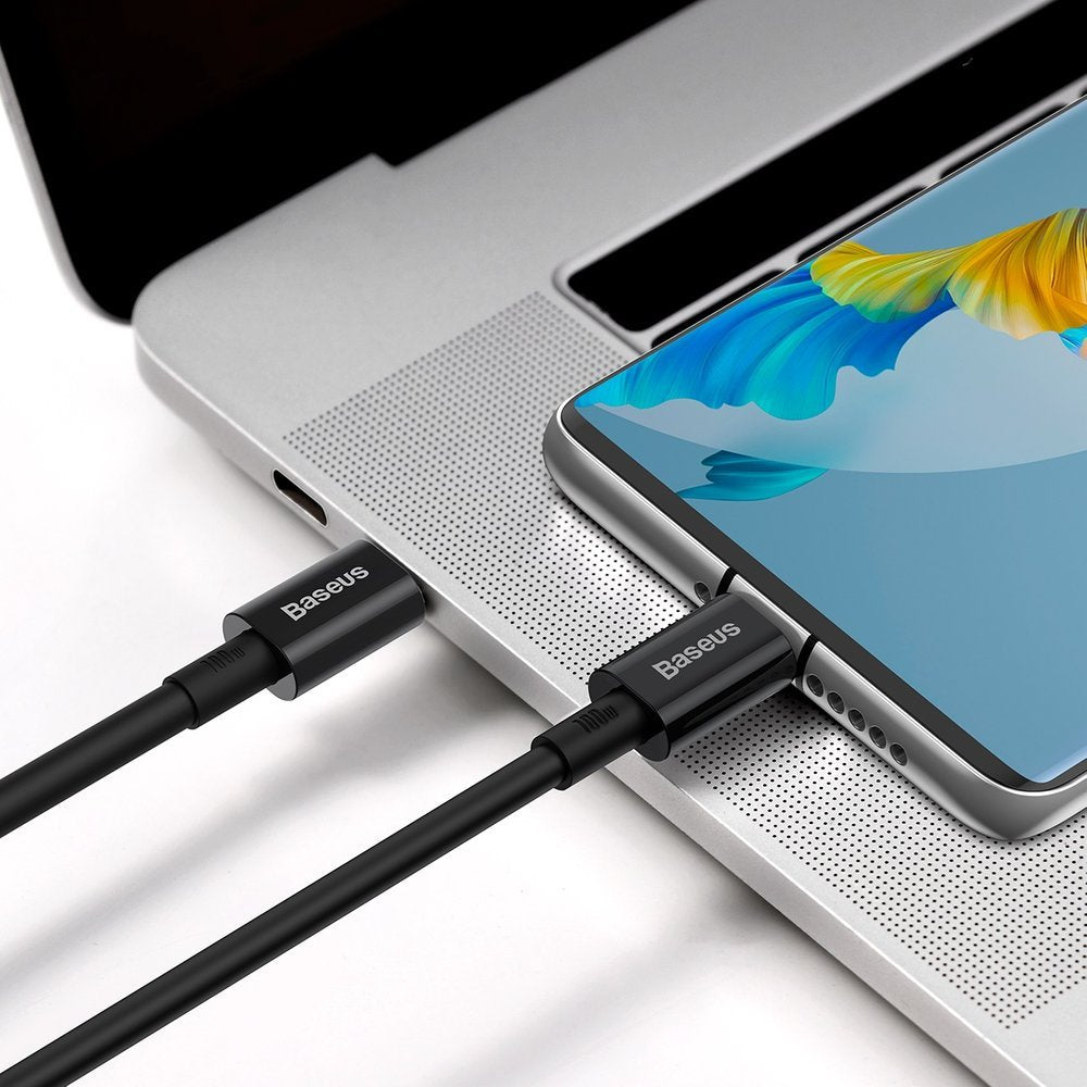 USB-C podatkovni in polnilni kabel - USB-C Baseus Superior Series, 100W, 2m, črn CATYS-C01