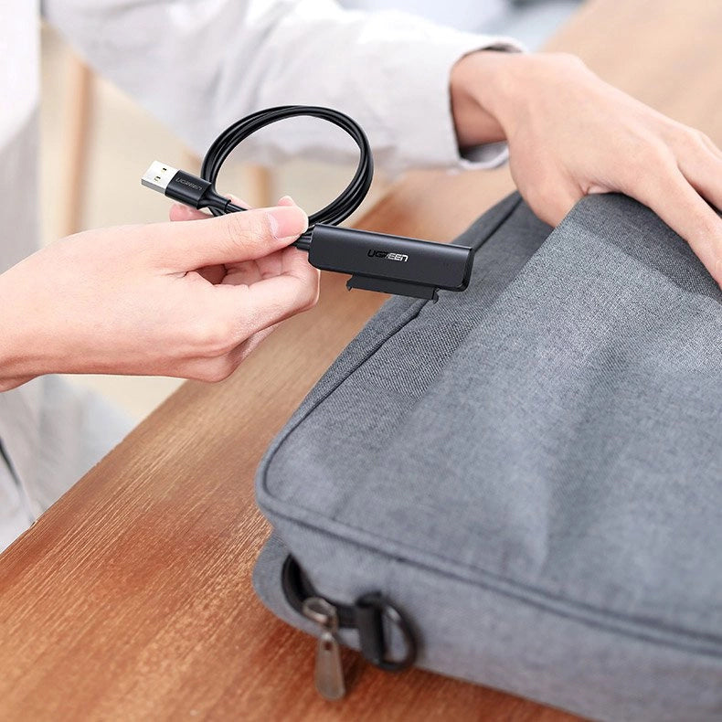 Kabel SATA UGREEN CM321, USB-A 3.0 - SATA 2.5inch, 0.5m, črn