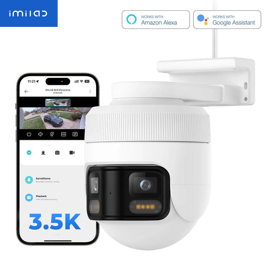 Nadzorna kamera iMILAB EC6 Panorama, Wi-Fi, 3.5K, IP66, zunanji CMSXJ115A