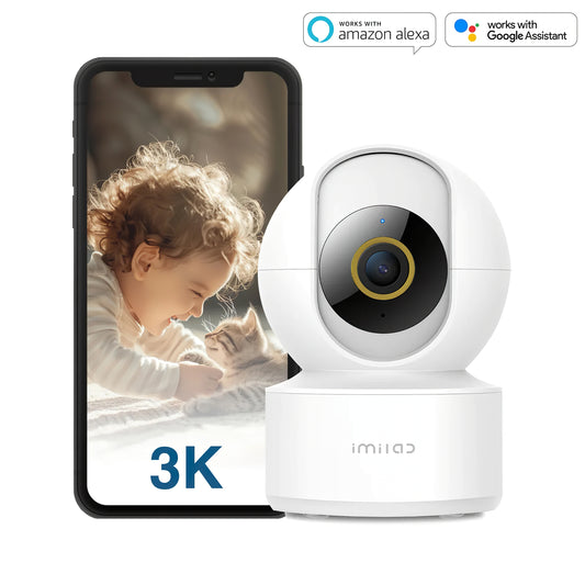 iMILAB C22 Nadzorna kamera, Wi-Fi, 3K, notranja, bela CMSXJ60A