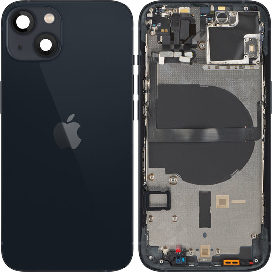 Apple iPhone 13 mini pokrov za baterijo, s srednjim ohišjem, črn (polnoč), Swap