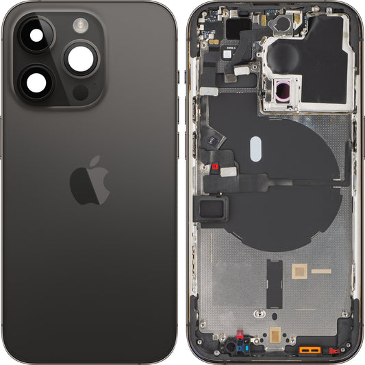 Apple iPhone 14 Pro pokrov za baterijo, s srednjim ohišjem, črn (Space Black), Swap
