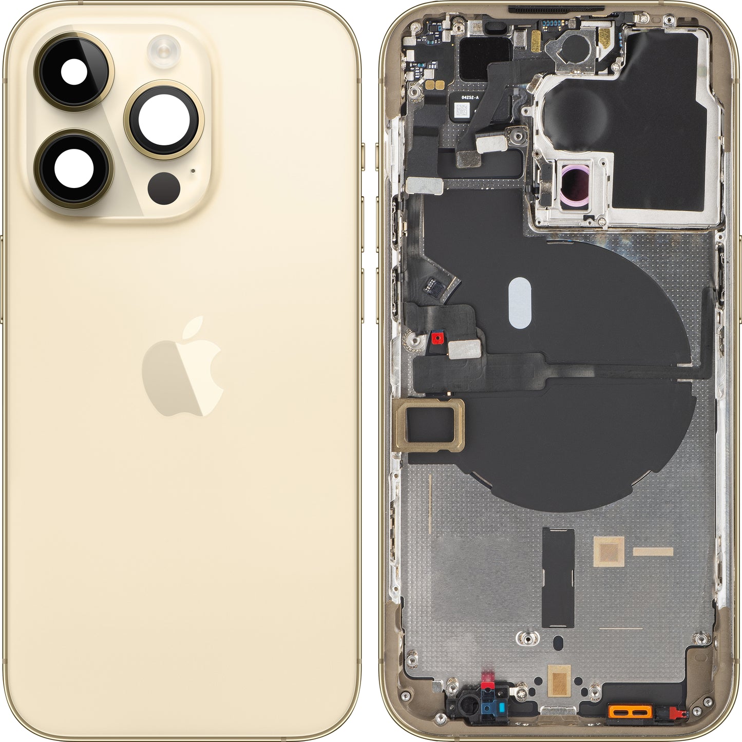 Apple iPhone 14 Pro baterijski pokrov, s polovičnim ohišjem, zlati, zamenljiv
