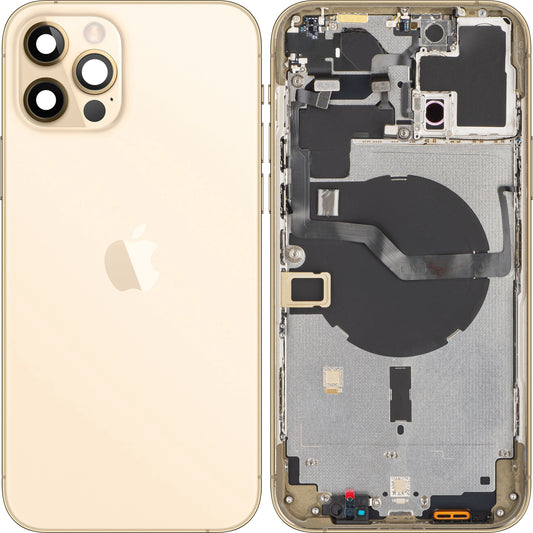 Apple iPhone 12 Pro Max baterijski pokrov, s polovičnim ohišjem, zlat, zamenljiv