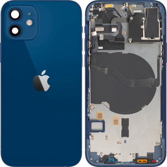 Apple iPhone 12 pokrov za baterijo, s srednjim ohišjem, modri, zamenljiv