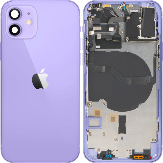 Apple iPhone 12 pokrov za baterijo, s polovičnim ohišjem, vijoličen, zamenljiv
