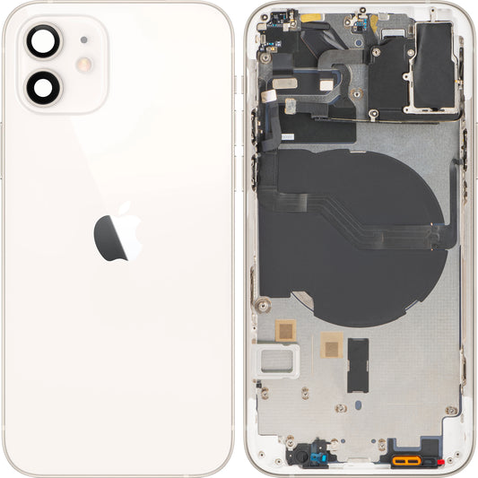 Apple iPhone 12 pokrov za baterijo, s srednjim ohišjem, bel, zamenljiv