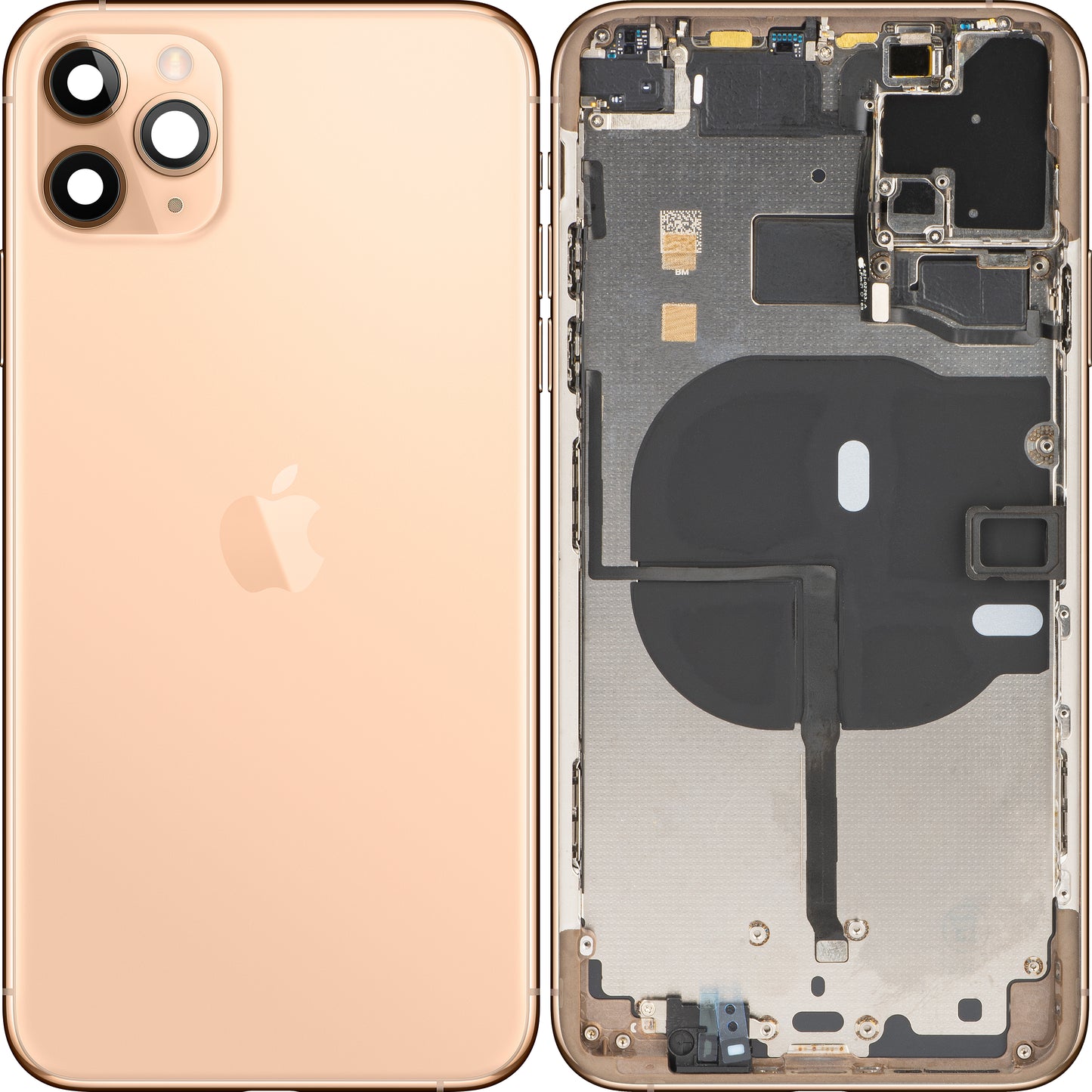 Apple iPhone 11 Pro Max pokrov za baterijo, s srednjim ohišjem, zlat, zamenljiv