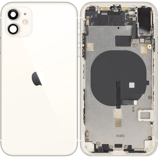 Apple iPhone 11 pokrov baterije, s srednjim ohišjem, bel, zamenljiv