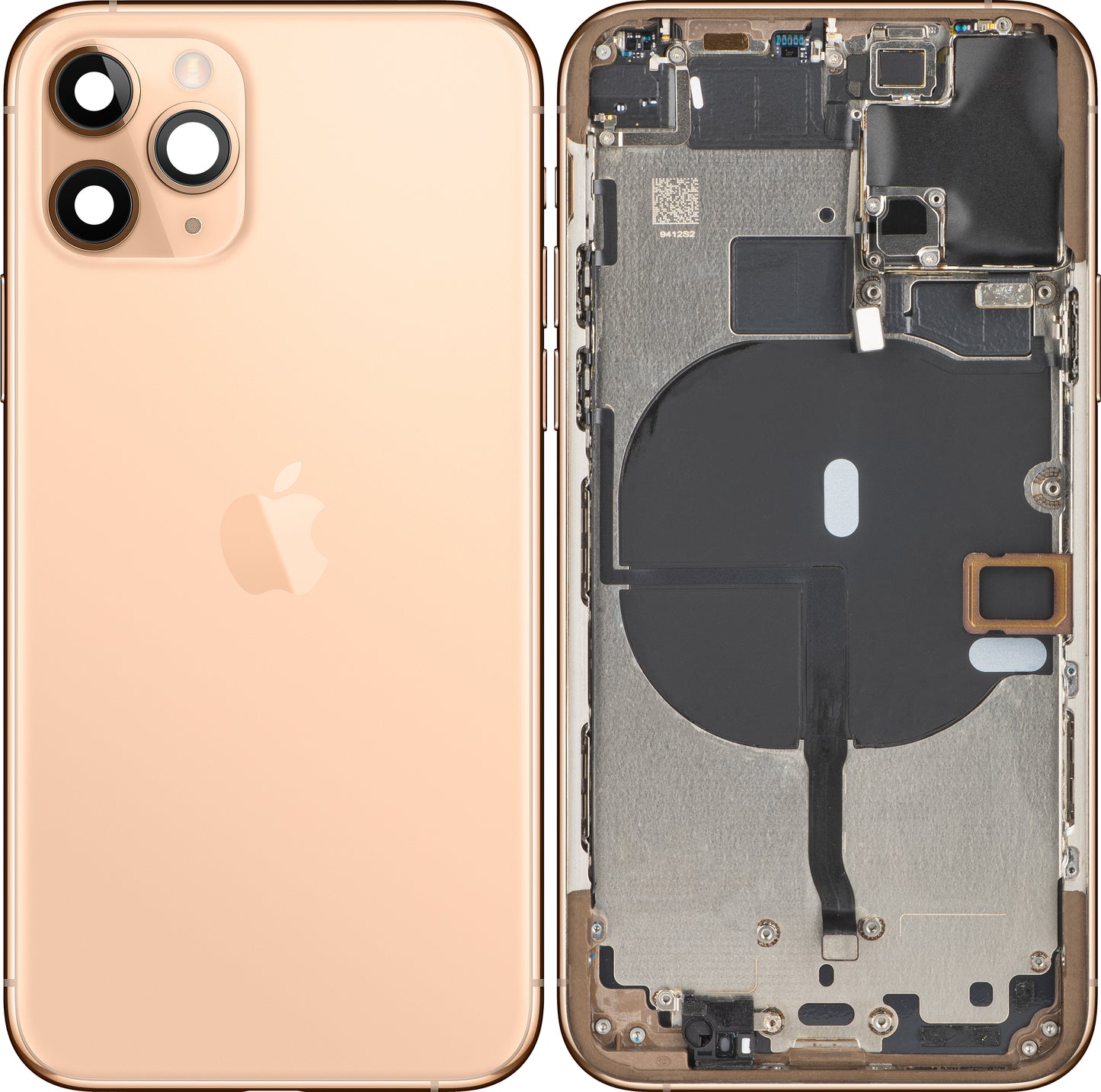 Applov ovitek za baterijo za iPhone 11 Pro, s polovičnim ohišjem, mat zlato, zamenljiv
