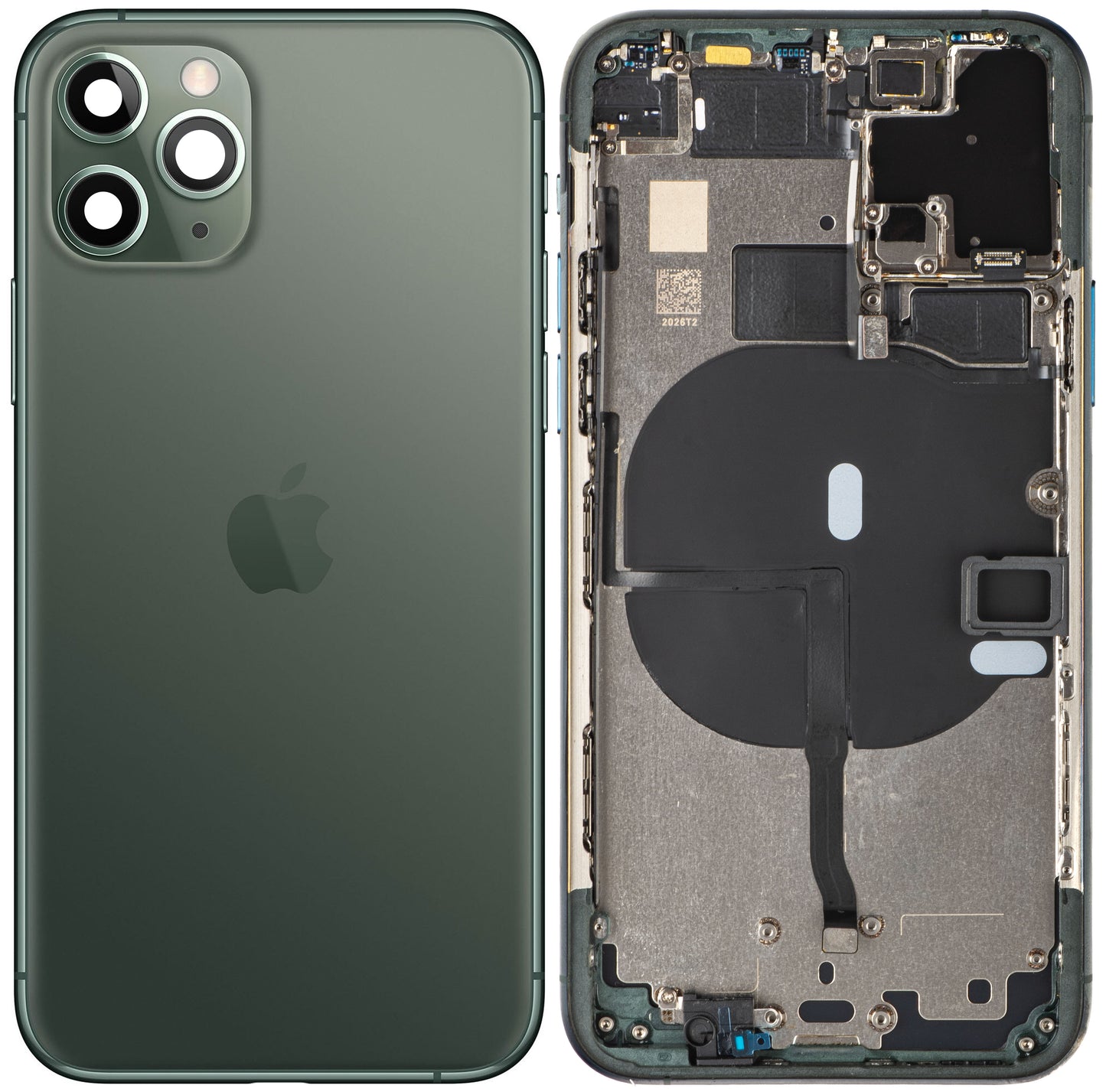 Apple iPhone 11 Pro Battery Cover, With Middle Frame, Green (Midnight Green), Swap