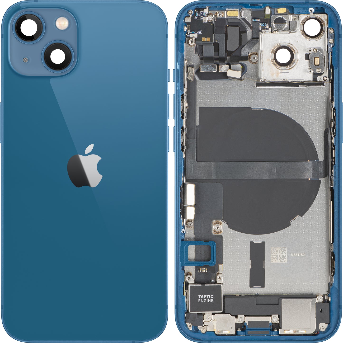 Pokrov baterije Apple iPhone 13, s srednjim ohišjem, kompletni deli, modra, zamenjava
