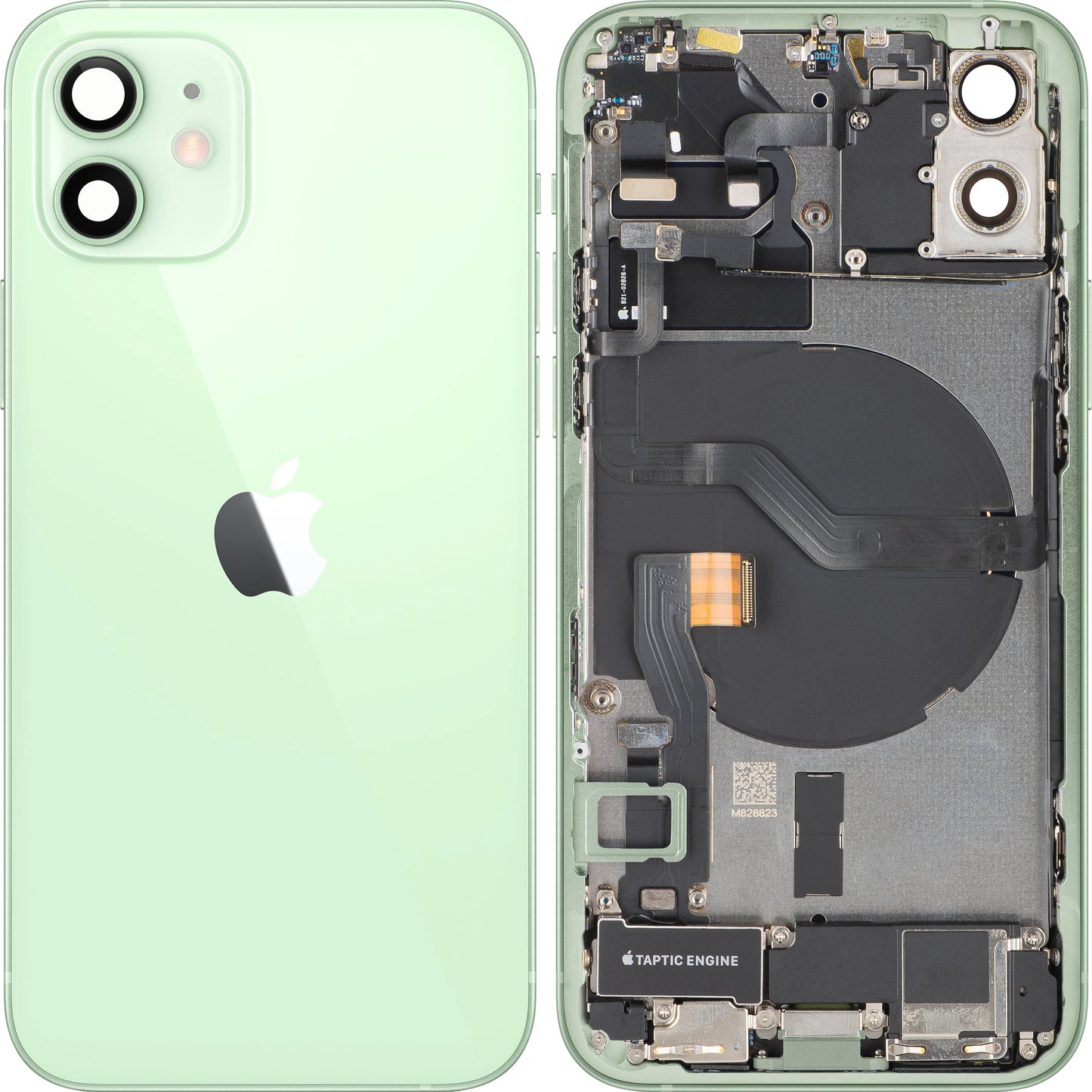 Pokrov baterije Apple iPhone 12, s srednjim ohišjem, kompletni deli, zelen, zamenjava