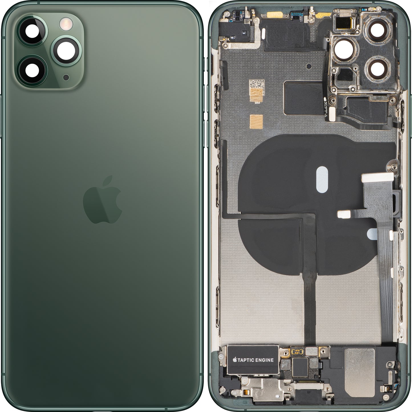 Pokrov baterije Apple iPhone 11 Pro Max, s srednjim ohišjem, kompletni deli, zelen (Midnight Green), Swap