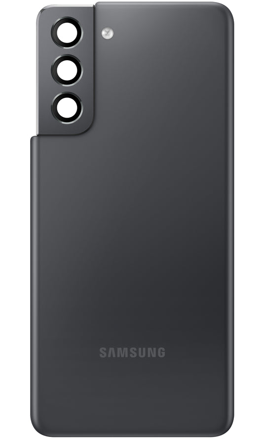 Samsung Galaxy Galaxy S21 5G G991 Ovitek za baterijo, s steklenim bliskavico - stekleno hrbtno stranjo fotoaparata, siv (Phantom Gray), rabljen