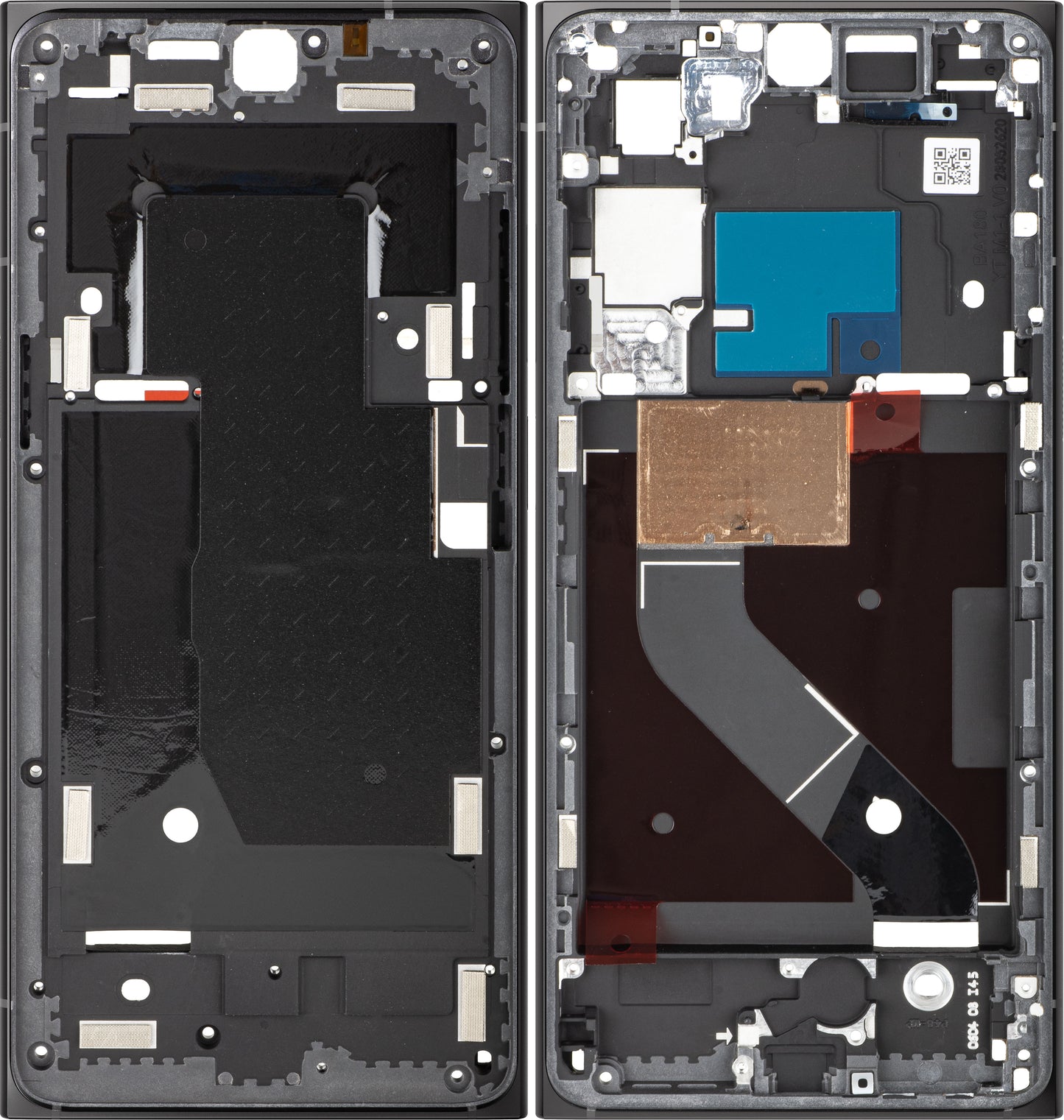 Ohišje sredine HMD Skyline, črna (Twisted Black), Service Pack HQ25201007GW0