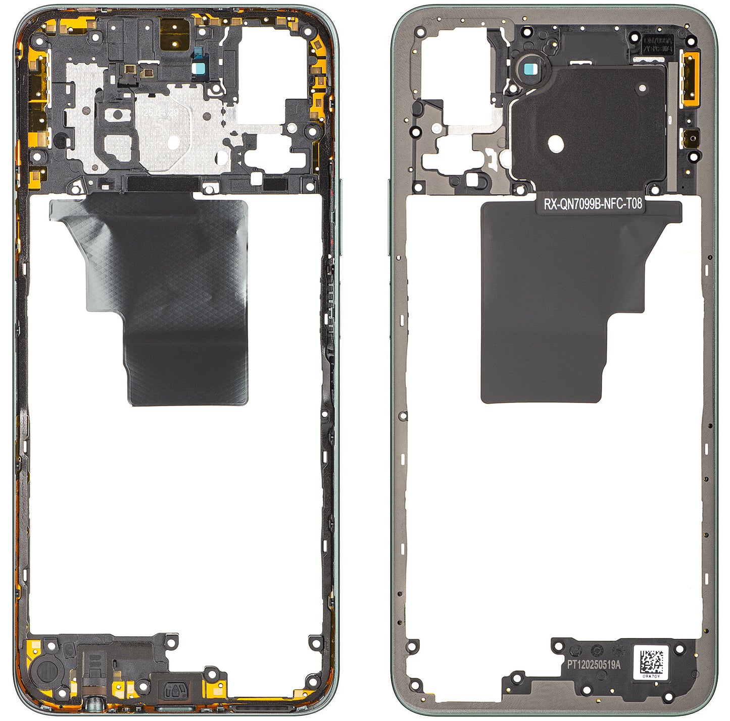 Ohišje sredine Honor X7c 5G / 200 Smart, Zeleno (Forest Green), Service Pack 9707ABNB