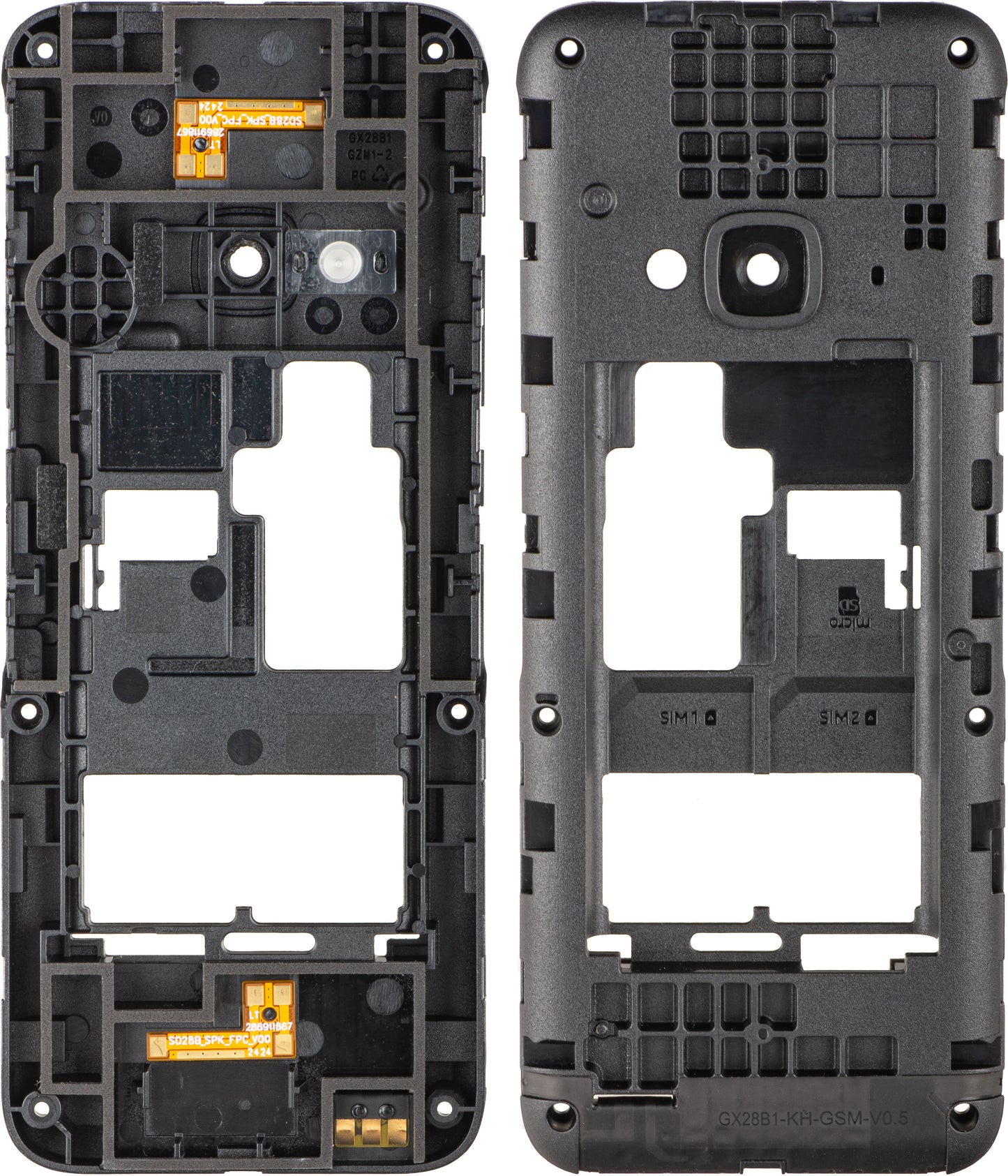 Srednji pokrov Nokia 5310 (2024), Črn, Service Pack 286912616