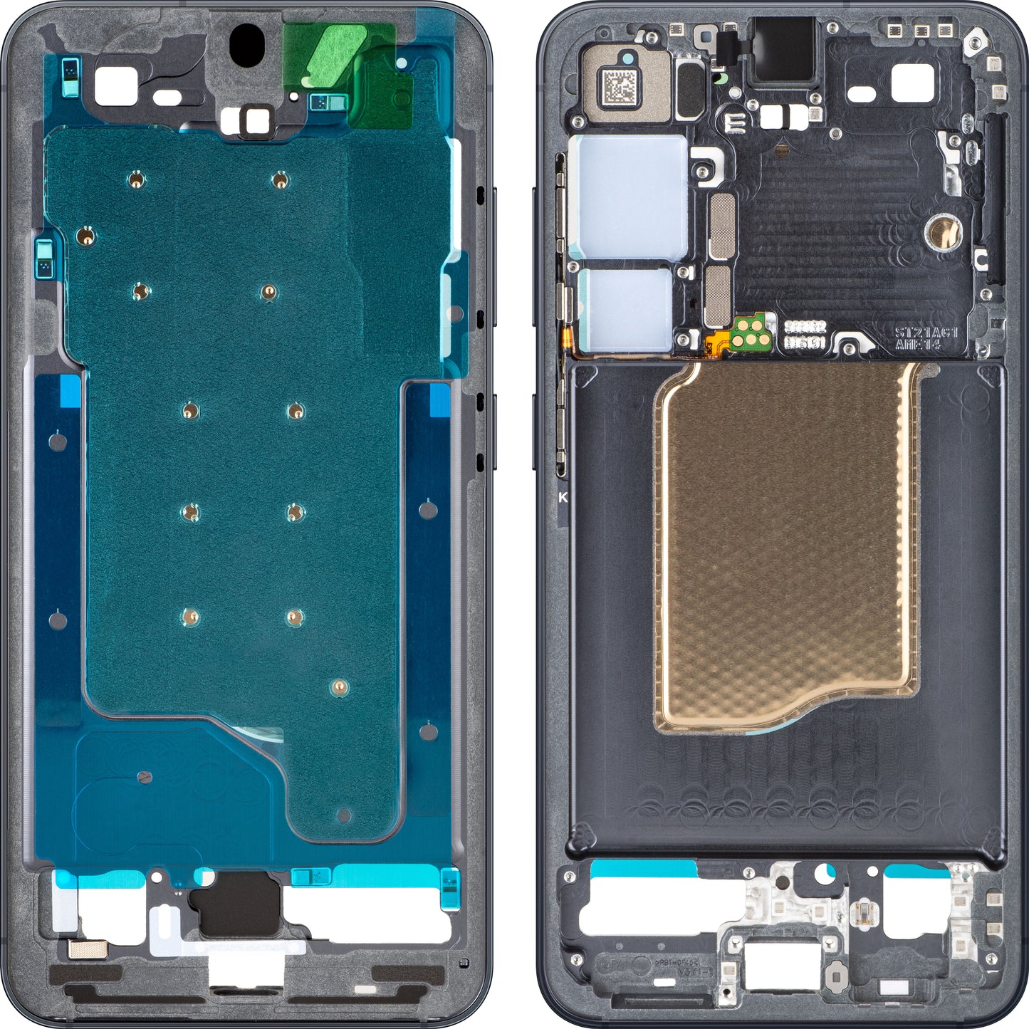 Srednji ohišje Samsung Galaxy S25 S931, Črna, Service Pack GH82-36328E