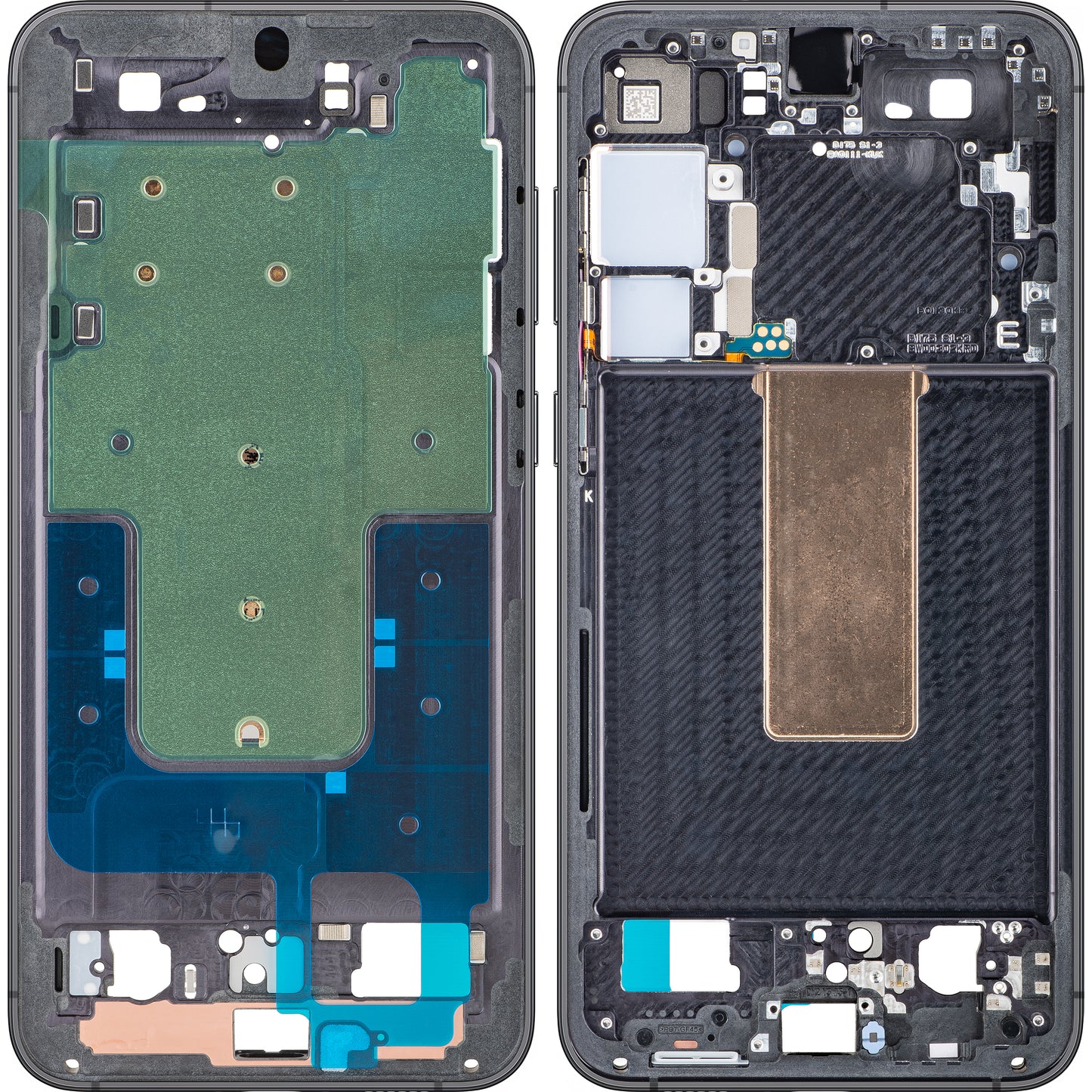 Middle Frame Samsung Galaxy S23+ S916, Black (Phantom Black), Service Pack GH96-15838A