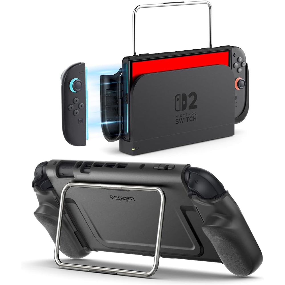 Ohišje za zaščito Spigen Dual Grip Pro za konzolo Nintendo Switch 2, črno ACS10196