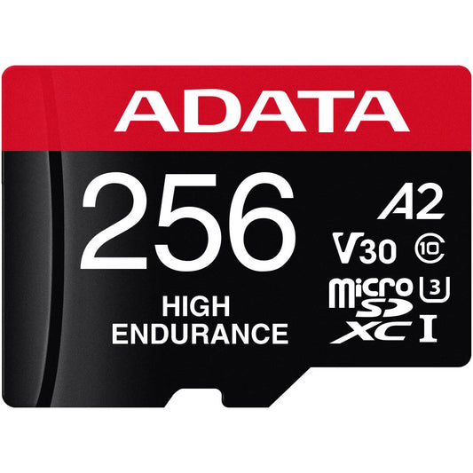 Spominska kartica microSDXC Adata High Endurance, 256Gb, Razred 10 / UHS-1 U3, Z adapterjem AUSDX256GUI3V30SHA2-RA1