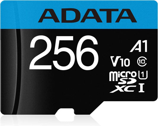 Pomnilniška kartica microSDXC Adata Premier, 256Gb, Razred 10 / UHS-1 U1, z adapterjem AUSDX256GUICL10A1-RA1