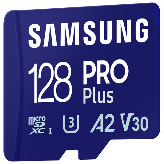 Spominska kartica microSDXC Samsung PRO Plus, 128Gb, Razred 10 / UHS-1 U3, Z adapterjem MB-MD128SA/EU