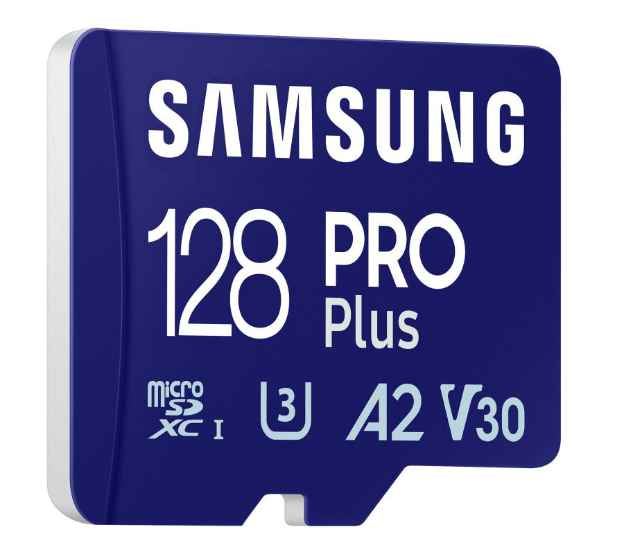 Spominska kartica microSDXC Samsung PRO Plus, 128Gb, Razred 10 / UHS-1 U3, z bralnikom kartic MB-MD128SB/WW
