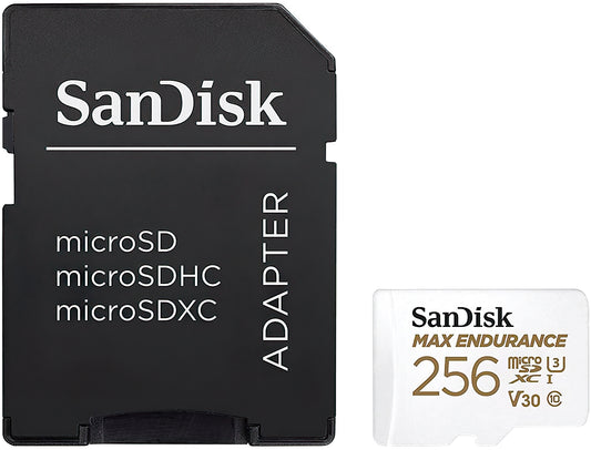 Pomnilniška kartica microSDXC SanDisk High Endurance, 256Gb, Razred 10 / UHS-1 U3, Z adapterjem SDSQQNR-256G-GN6IA