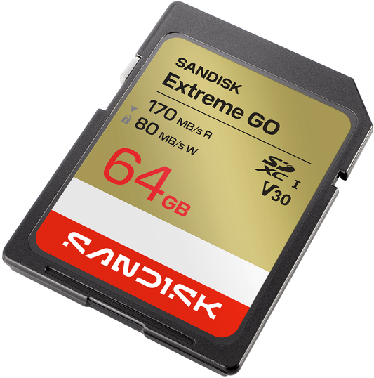 SDXC pomnilniška kartica SanDisk Extreme Go, 64Gb, razred 10 / UHS-1 U1 SDSDXGN-064G-GNCIN