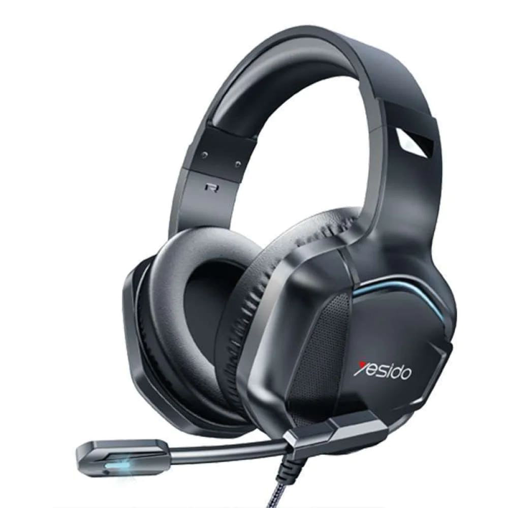 Slušalke za igranje 3.5mm Yesido EK01, RGB, 1.2m, Črne