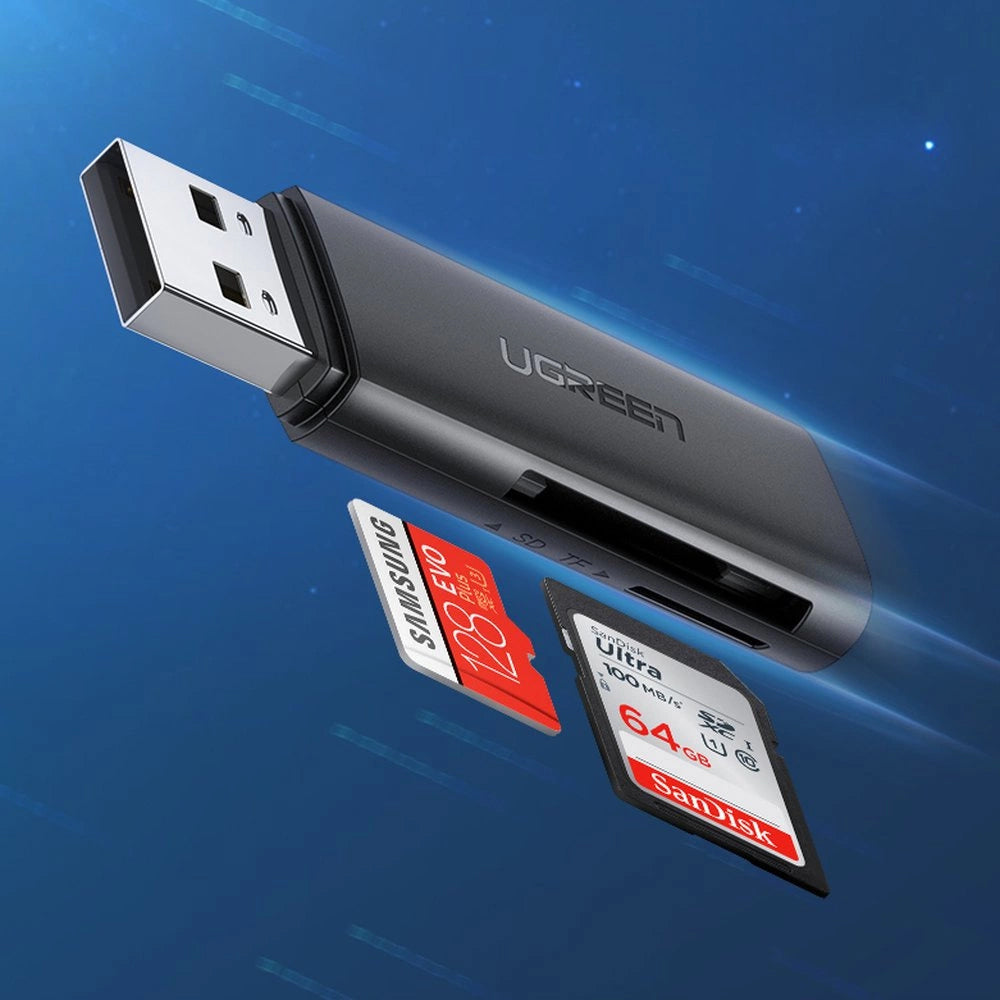 Bralnik kartic USB 3.0 UGREEN CM264, SD - microSD, Črn