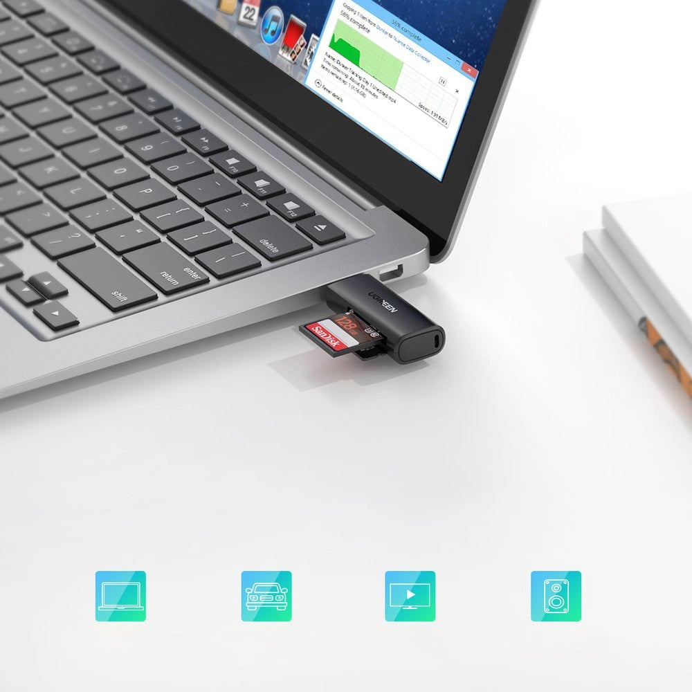 Bralnik kartic USB 3.0 UGREEN CM264, SD - microSD, Črn