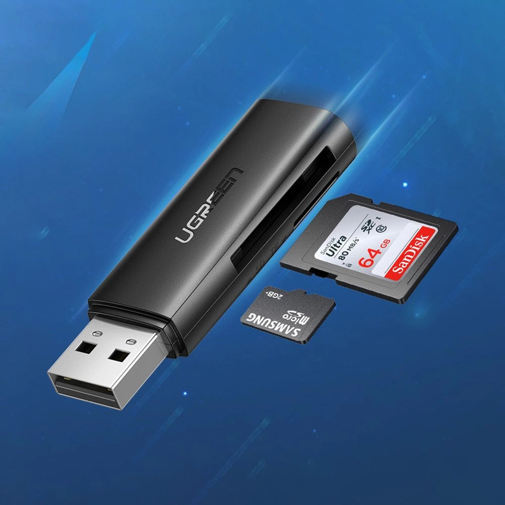 Bralnik kartic USB 3.0 UGREEN CM264, SD - microSD, Črn