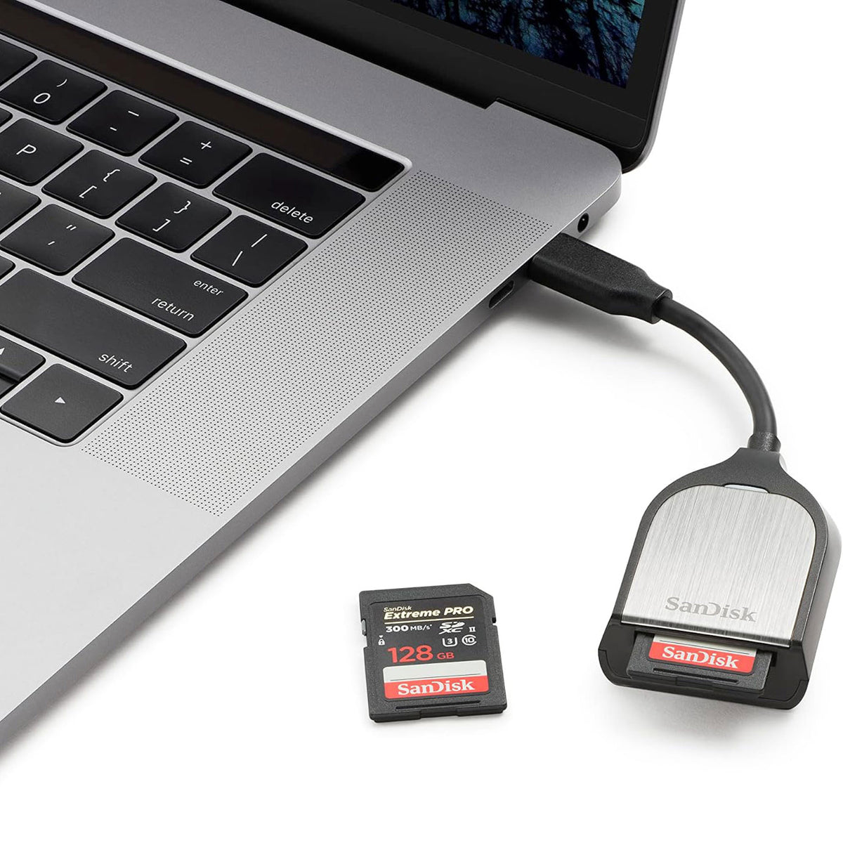 SanDisk Extreme PRO USB-C bralnik kartic, SD, siv SDDR-409-G46
